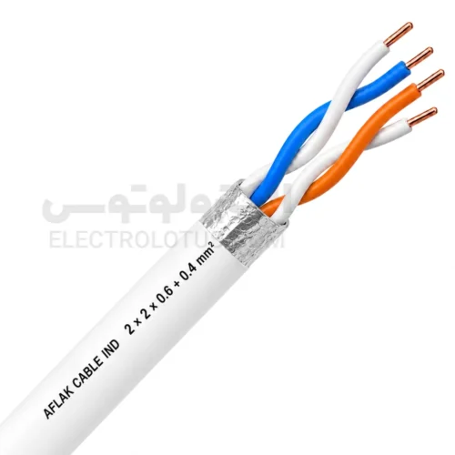 کابل مخابراتی دو زوج 0.6 هوایی فویلدار افلاک الکتریک