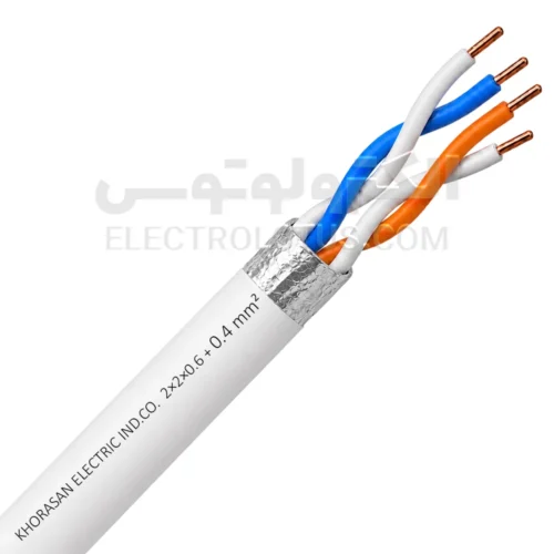کابل مخابراتی دو زوج 0.6 هوایی فویلدار افشارنژاد