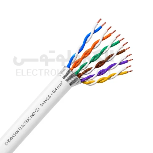 کابل مخابراتی شش زوج 0.6 هوایی فویلدار افشارنژاد