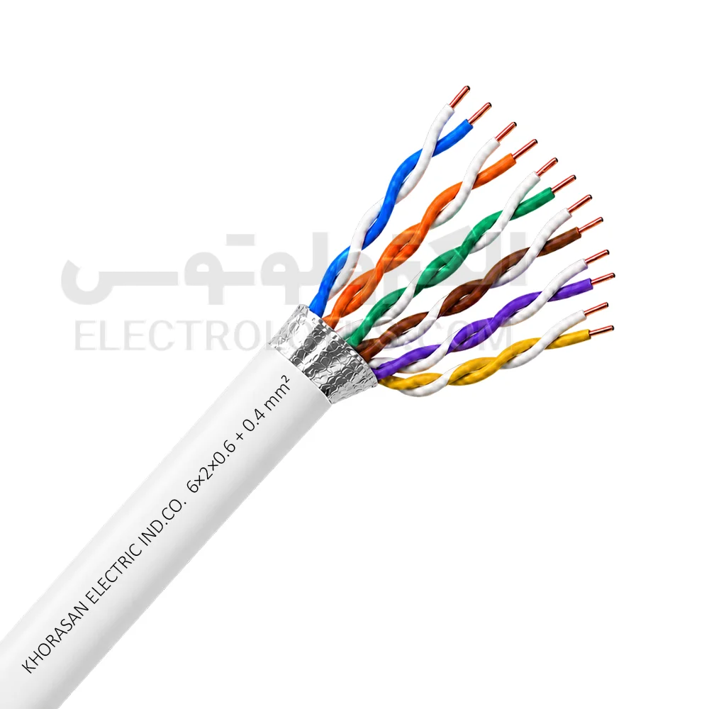 کابل مخابراتی شش زوج 0.6 هوایی فویلدار افشارنژاد